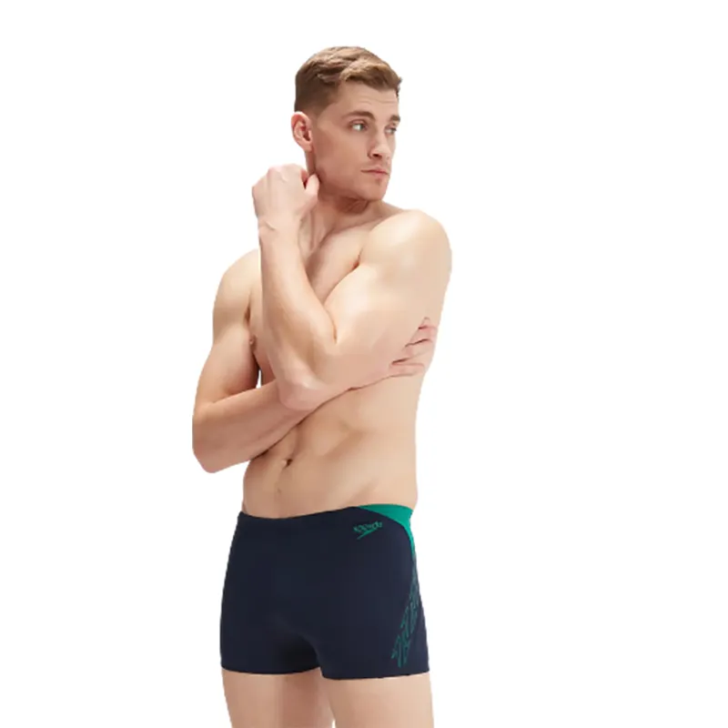 Speedo Men's Hyper Boom Splice Aquashort Navy/Green-3